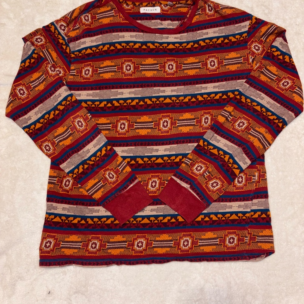 PacSun Multicolor Striped Long Sleeve Shirt
